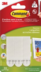 Command accroche tableau, medium, capacité 5,4 kg, blanc, blister de 8 pièces
