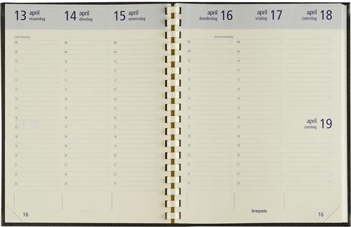 Brepols agenda Optivision Large Nederlandstalig, Palermo, zwart, 2027-2