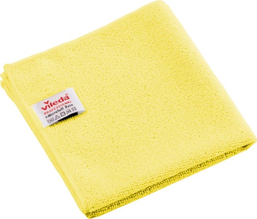 Vileda Professional r-MicroTuff Base chiffon en microfibre, paquet de 5 pièces, jaune