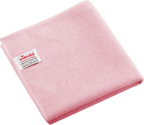 Vileda Professional r-MicroTuff Swift Max chiffon en microfibre, paquet de 5 pièces, rouge