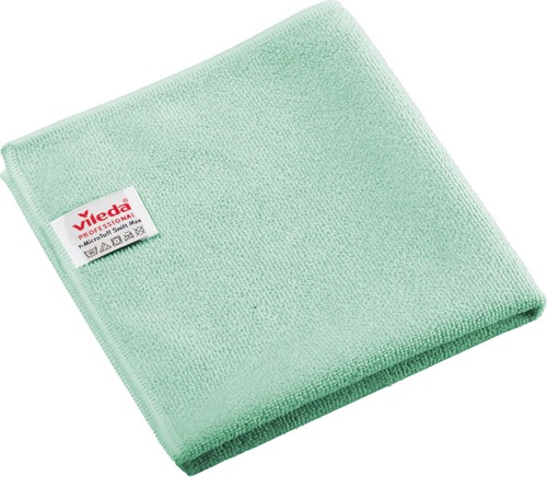 Vileda Professional r-MicroTuff Swift Max chiffon en microfibre, paquet de 5 pièces, vert
