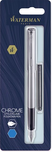 Waterman vulpen Allure, fijne punt, op blister, chroom