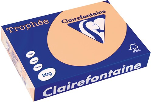Clairefontaine Trophée papier couleur, A4, 80 g, 500 feuilles, saumon