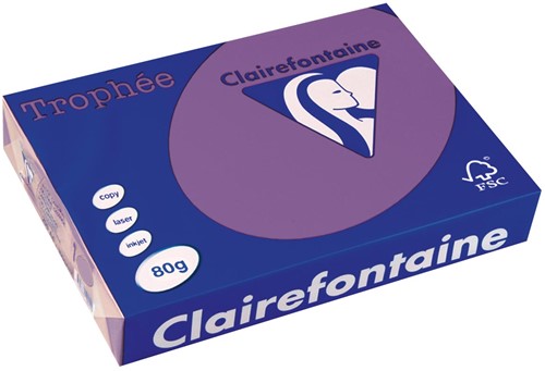 Clairefontaine Trophée Intens, papier couleur, A4, 80 g, 500 feuilles, violet