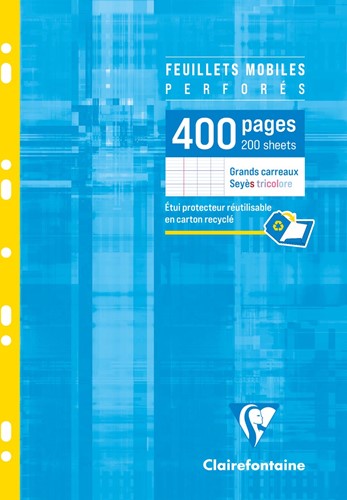 Clairefontaine liasse pour fardes Metric, ft A4, 9 trous, mobile, 400 pages, séyès