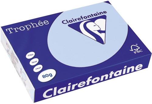 Clairefontaine Trophée papier couleur, A4, 80 g, 500 feuilles, bleu