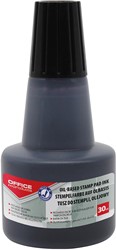 OFFICE products stempelinkt, oliebasis, flesje van 30 ml, zwart