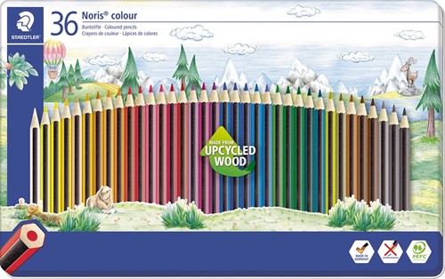 Staedler crayons de couleur Noris Colour, boîte en métal de 36 pièces