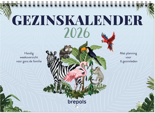 Brepols gezinskalender weekoverzicht, Nederlandstalig, 2026
