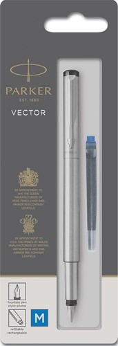 Parker Vector vulpen staal op blister