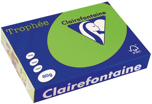 Clairefontaine Trophée Intens, papier couleur, A4, 80 g, 500 feuilles, vert menthe