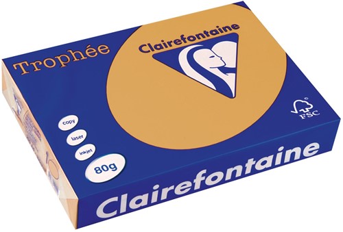 Clairefontaine Trophée papier couleur, A4, 80 g, 500 feuilles, caramel