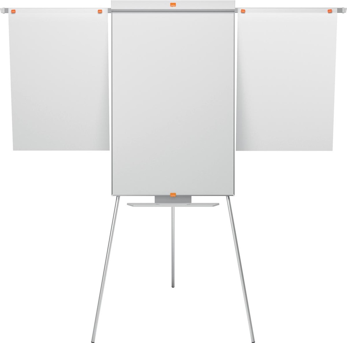 Bi-Office Flipchart Met Uitschuifbare Telescopische Poten, PVC Zwart Kader Ft 1000 X 700 Mm