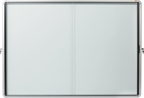 Nobo Premium Plus binnenvitrine, schuifdeuren met hoekslot, magnetisch, 18 x A4
