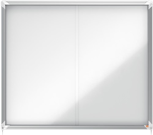 Nobo Premium Plus binnenvitrine, schuifdeuren met hoekslot, magnetisch, 15 x A4