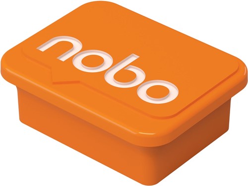 Nobo magneten,  whiteboard, oranje, pak van 4 stuks