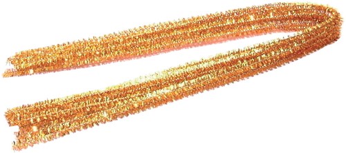 Bouhon ficelle chenille or, paquet de 10 pièces