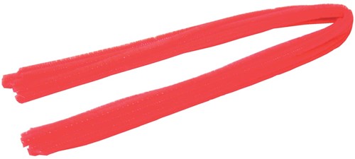 Bouhon ficelle chenille rouge, paquet de 10 pièces