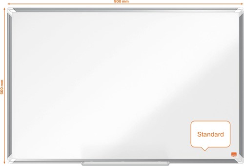 Nobo Premium Plus magnetisch whiteboard, gelakt staal, ft 90 x 60 cm-2