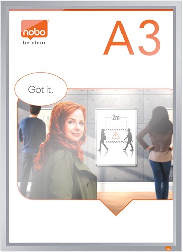 Nobo Impression Pro porte-affiche, ft A3, avec cadre anodisé 1 Stuk