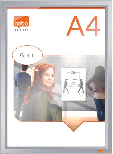 Nobo Impression Pro porte-affiche, ft A4, avec cadre anodisé 1 Stuk