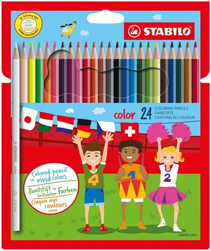 STABILO Color crayon de couleur, étui cartonné de 24 pièces 24 Stuk