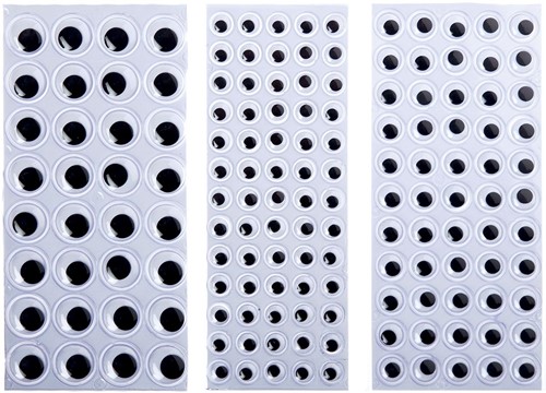 Bouhon knutseloogjes mix van 8 mm, 10 mm en 15 mm