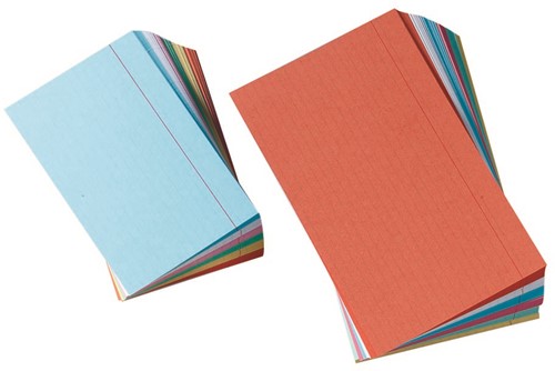 Gallery fiches colorées ft 12,5 x 20 cm, avec lignes
