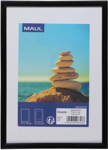 MAULart cadre-photo, cadre en plastique, ft 13 x 18 cm, noir