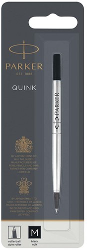 Parker vulling voor roller medium, zwart, op blister 1 Stuk