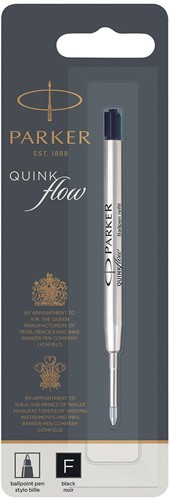 Parker Quinkflow recharge pour stylo bille, pointe fine, noir, sous blister 1 Stuk