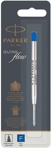 Parker Quinkflow recharge pour stylo bille, pointe fine, bleu, sous blister 1 Stuk