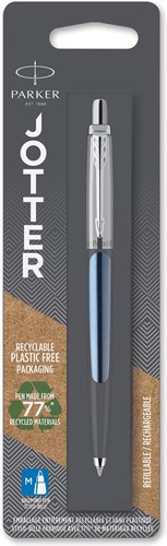 Parker Jotter balpen Waterloo Blue CT, op blister 1 Stuk