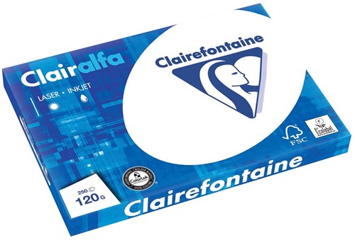Clairefontaine Clairalfa papier de présentation, A3, 120 g, paquet de 250 feuilles 250 Vel
