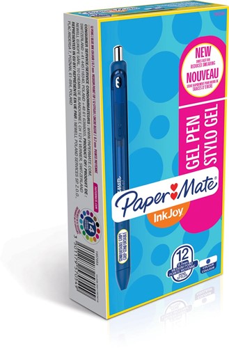 Paper Mate roller InkJoy Gel medium, blauw (pure blue joy) 1 Stuk