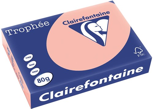 Clairefontaine Trophée papier couleur, A4, 80 g, 500 feuilles, pêche