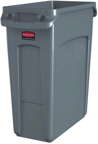 Rubbermaid afvalcontainer Slim Jim, 60 liter, grijs