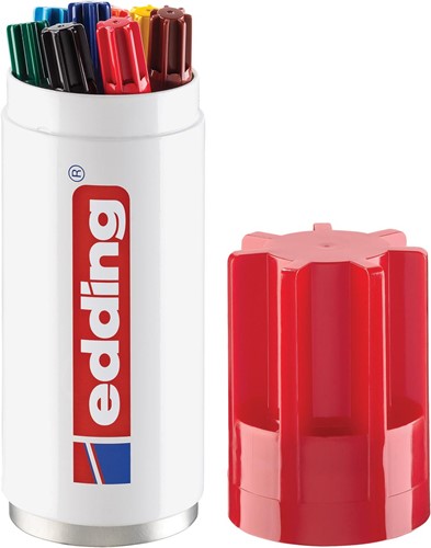 Edding marqueur permanent 3000, étui de 8 pièces en couleurs assorties