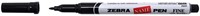 ZEBRA marqueur textile, fin, noir, volume-2