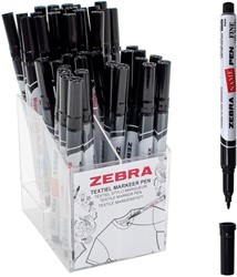 ZEBRA marqueur textile, fin, noir, volume