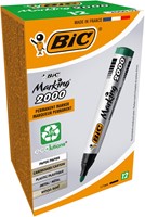 Bic marqueur permanent 2000-2300 vert, pointe ogive, largeur de trait: 1,7 mm-2