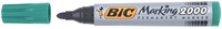 Bic marqueur permanent 2000-2300 vert, pointe ogive, largeur de trait: 1,7 mm