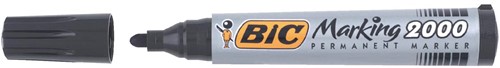 Bic permanent marker 2000-2300 zwart, schrijfbreedte 1,7 mm, ronde punt 1 Stuk
