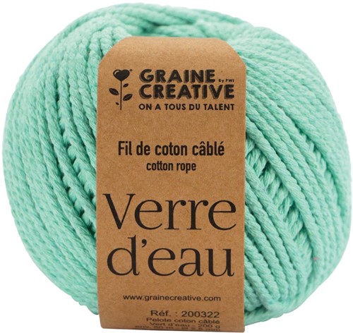 Graine Créative Corde en macramé, ft 2,5 mm x 80 m, vert d'eau