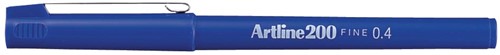 Artline 200 fineliner, blauw 1 Stuk