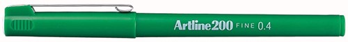 Artline 200 fineliner, groen 1 Stuk