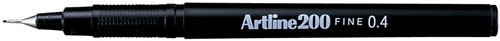 Artline 200 fineliner, zwart 1 Stuk