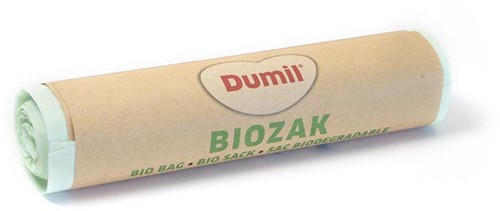 Dumil bio sac poubelle, 16 microns, 60 l, rouleau de 8 pièces, vert