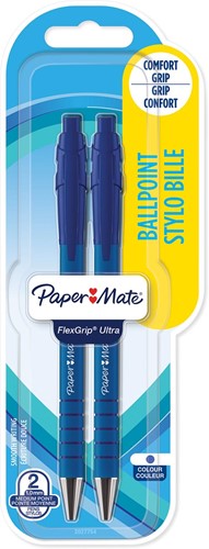 Paper Mate stylo bille Flexgrip Ultra RT, moyenne, bleu
