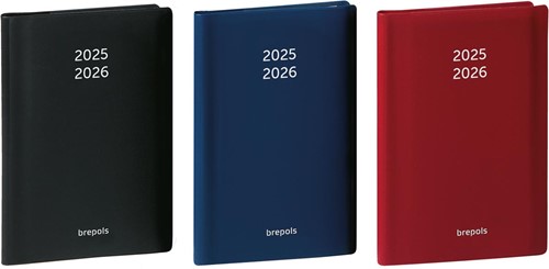 Brepols schoolagenda Student Seta, zwart-blauw-bordeaux, 2025-2026